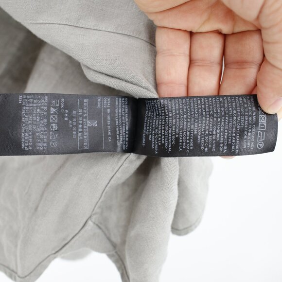 Tom Ford Shirt Mens 16.5 Linen safari military Button Up Long Roll Tab Sleeve - Picture 6 of 16